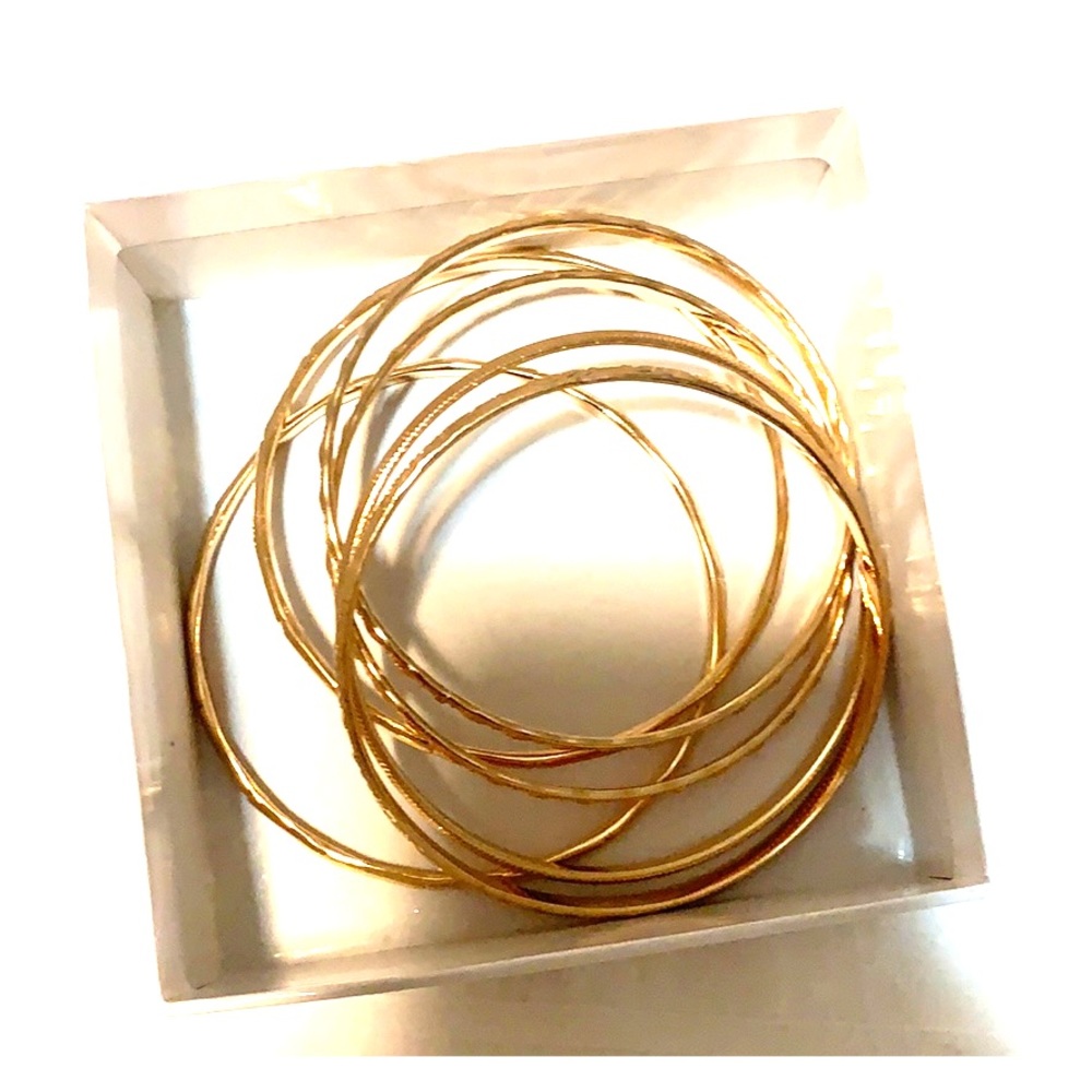 Gold bangle bracelets